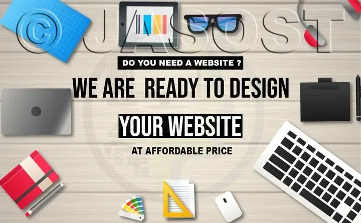 Web design tools flat lay - JASOST website design service